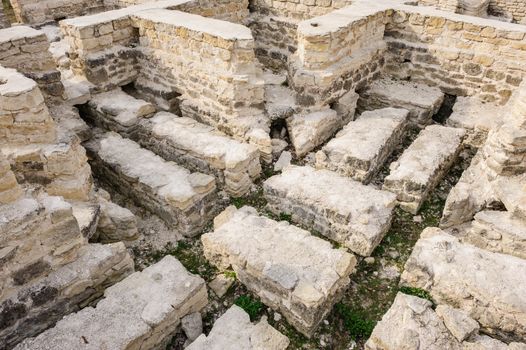 Ruins of Golden Horde bath, old Orhei, Moldova