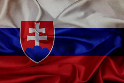 Slovakia grunge waving flag