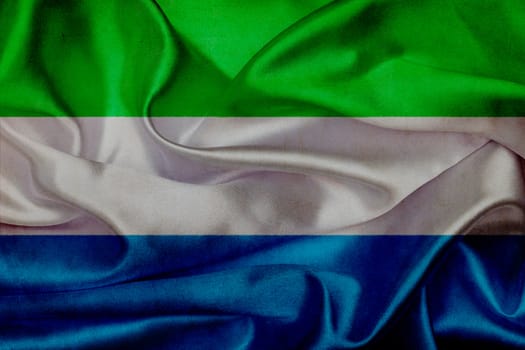 Sierra Leone grunge waving flag