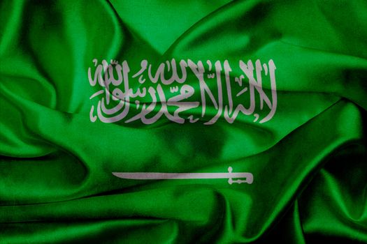 Saudi Arabia grunge waving flag