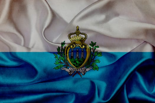 San Marino grunge waving flag