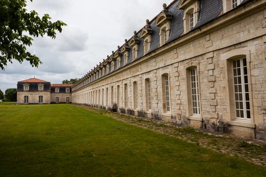 Partial view  of the corderie royale historical monument in the city of Rochefort charente maritime region of France