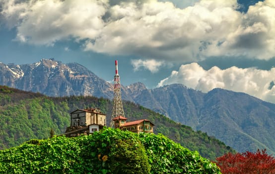 The Monte San Salvatore (912 m) is a mountain in the Lepontine Alps above Lake Lugano and the city of Lugano in Switzerland. Nr.55