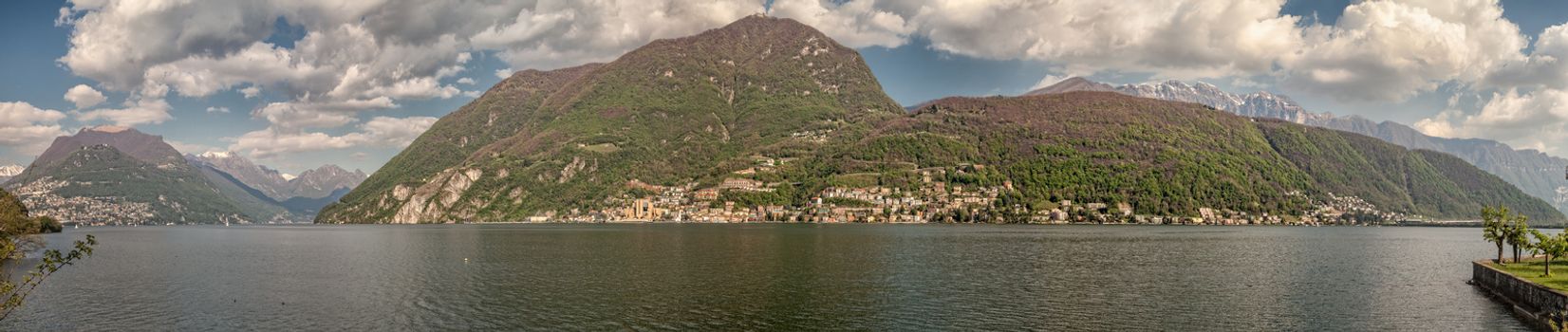 Lugano  is a city in southern Switzerland, in the Italian-speaking canton of Ticino, which borders Italy