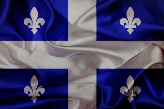 Quebec grunge waving flag