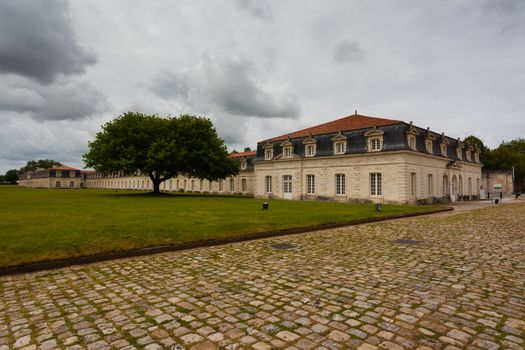 Full view of the corderie royale historical monument in the city of Rochefort charente maritime region of France