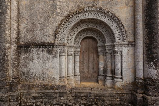 Horizontal pic from North door of Notre-Dame de l'Assomption de Fenioux
church in Charente Maritime region of France