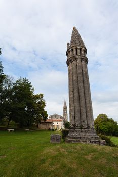Lantern tower of Notre-Dame de l'Assomption de Fenioux
church in Charente Maritime region of France