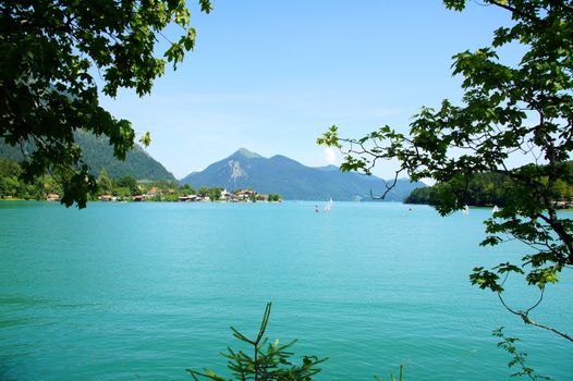 Sommer am Walchensee in den bayrischen Alpen
