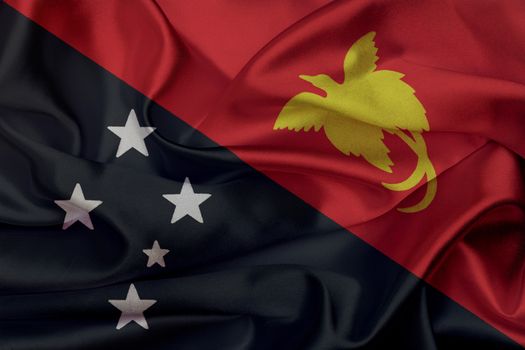 Papua New Guinea grunge waving flag