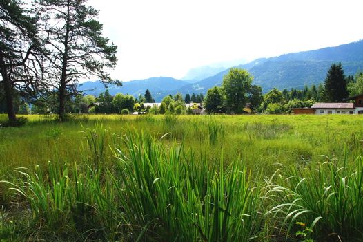 Landschaft am Kramerplateauweg bei Garmisch-Partenkirchen
