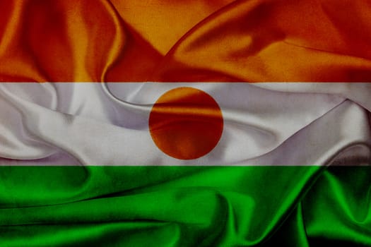 Niger grunge waving flag