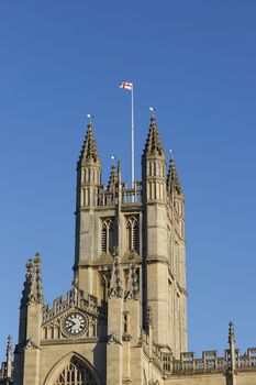 Historic Bath Abbey in the centre of the ancient city of Bath in Somerset, England.