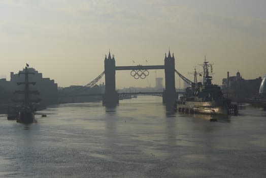Tower Bridge across the River Thames in London, England, United Kingdom