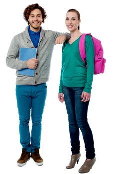 Smiling young student posing in front of camera