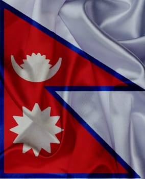 Nepal grunge waving flag