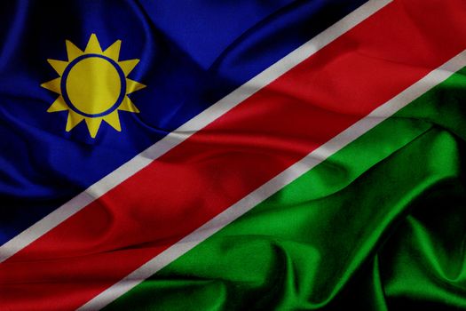 Namibia grunge waving flag