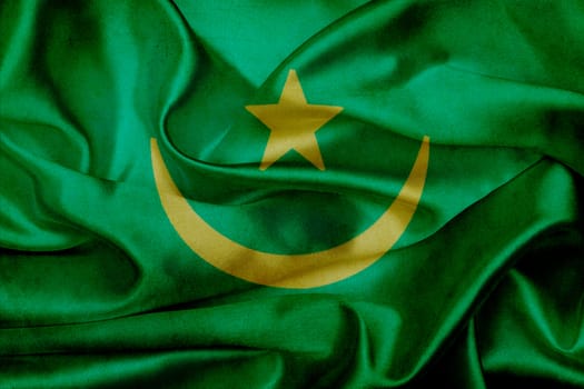 Mauritania grunge waving flag