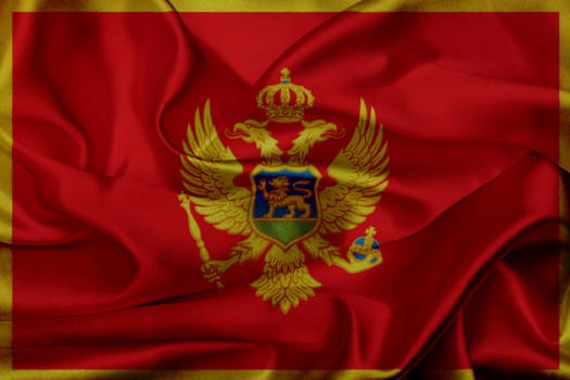 Montenegro grunge waving flag