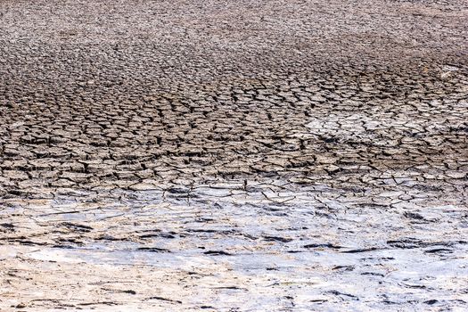 Cracks in the land in rural areas, Thailand