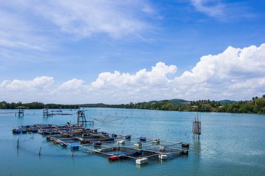 Cage aquaculture farming, Thailand