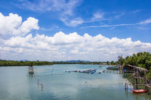 marine fish farming in the south of Thailand