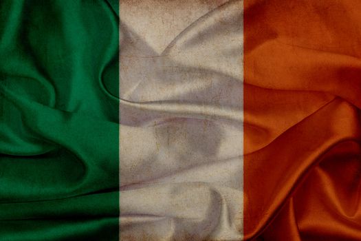 Ireland grunge waving flag
