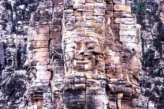 Ba-yon face at Angkor Thom.