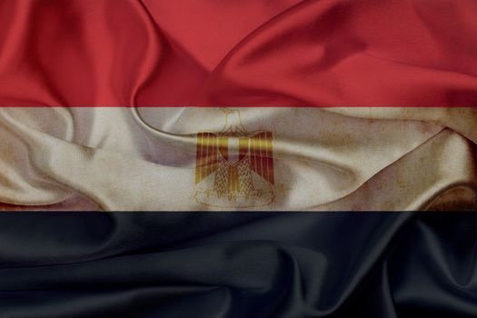 Egypt grunge waving flag