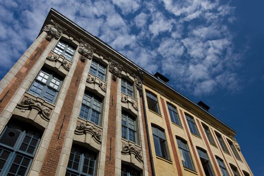 Houses facades in Lille, France.