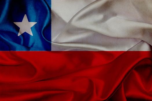 Chile grunge waving flag