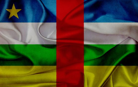 Central African Republic grunge waving flag