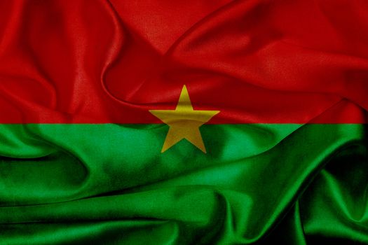 Burkina Faso grunge waving flag