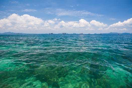 Boat on the sea in Southern of Thailand