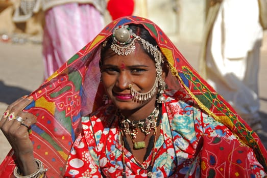 A woman posing on a street in Jaisalmer, India
07 Jan 2009
No model release
Editorial only