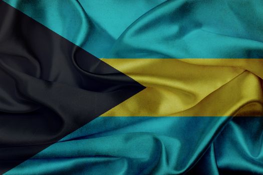 Bahamas grunge waving flag