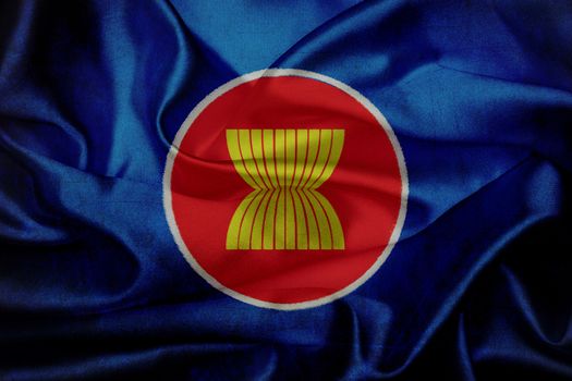 Asean Economic Community (AEC) waving flag