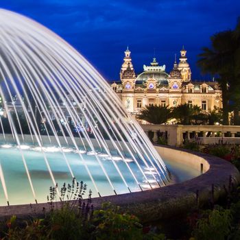 The Monte Carlo Casino is a gambling and entertainment complex located in Monte Carlo, Monaco, Cote de Azul, France, Europe. It includes a casino, the Grand Theatre de Monte Carlo, and the office of Les Ballets de Monte Carlo.