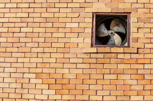 Ventilators old  install on the brick wall