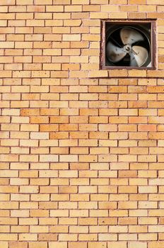 Ventilators old  install on the brick wall