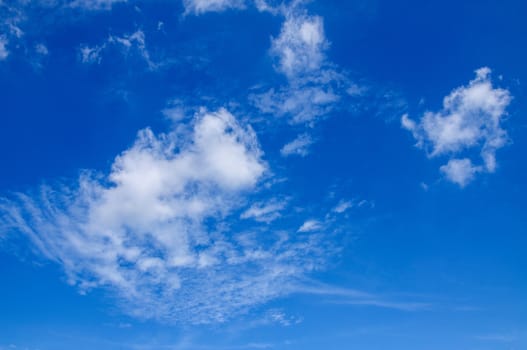 Blue sky background with white clouds 