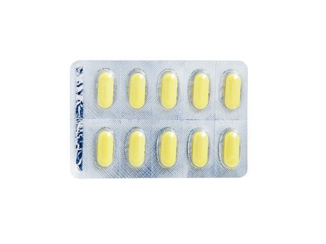 Packs of pills isolated on white background 