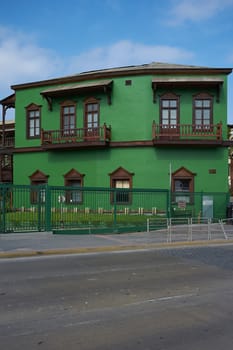 Historic railway buildings of the Ferrocarril de Antofagasta a Bolivia (FCAB) in the port city of Antofagasta, Chile