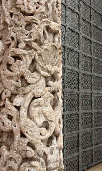 carved stone column Assumption Cathedral of the Ryazan Kremlin