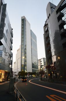 TOKYO - NOVEMBER 23: Skyscrapers near Yoyogi Station on November 23 2013 in Tokyo. Yoyogi is a neighborhood in the northern part of Shibuya, Tokyo, Japan.