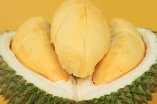 Close up of peeled durian 