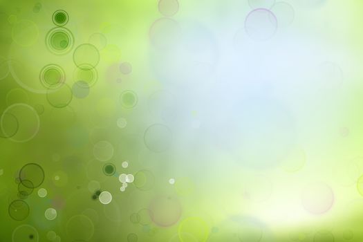 Circles on green tone background