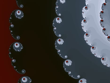 Digital computer graphic - rendering. Fractal background in a dark colors for design