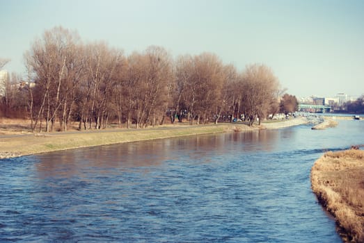 Vltava river in Prague, Czech republic