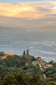 Chiang mai landscape from Doi Suthep , Thailand. 